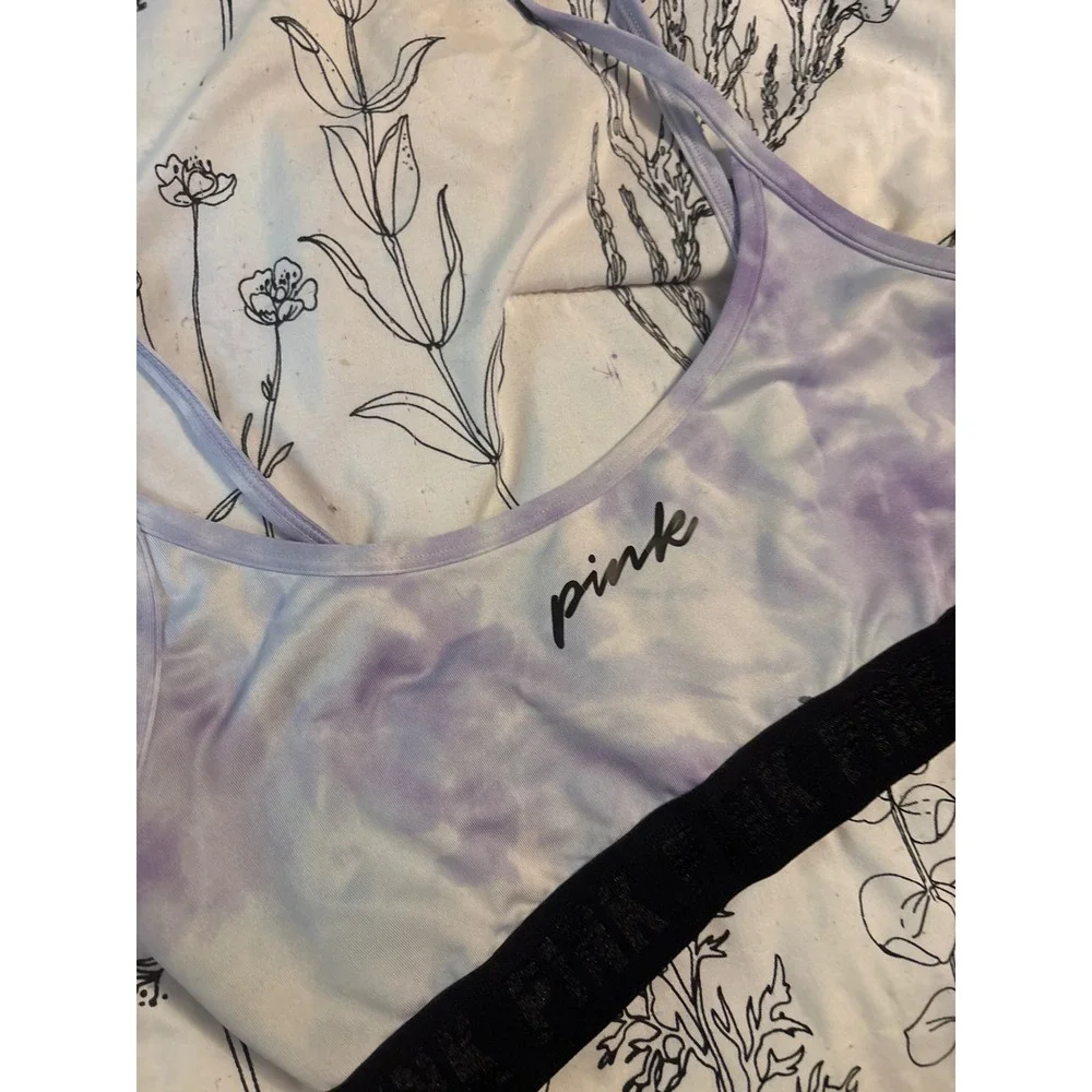Victoria's Secret PINK Tie Dye Unlined Sports‎ Bra, Medium